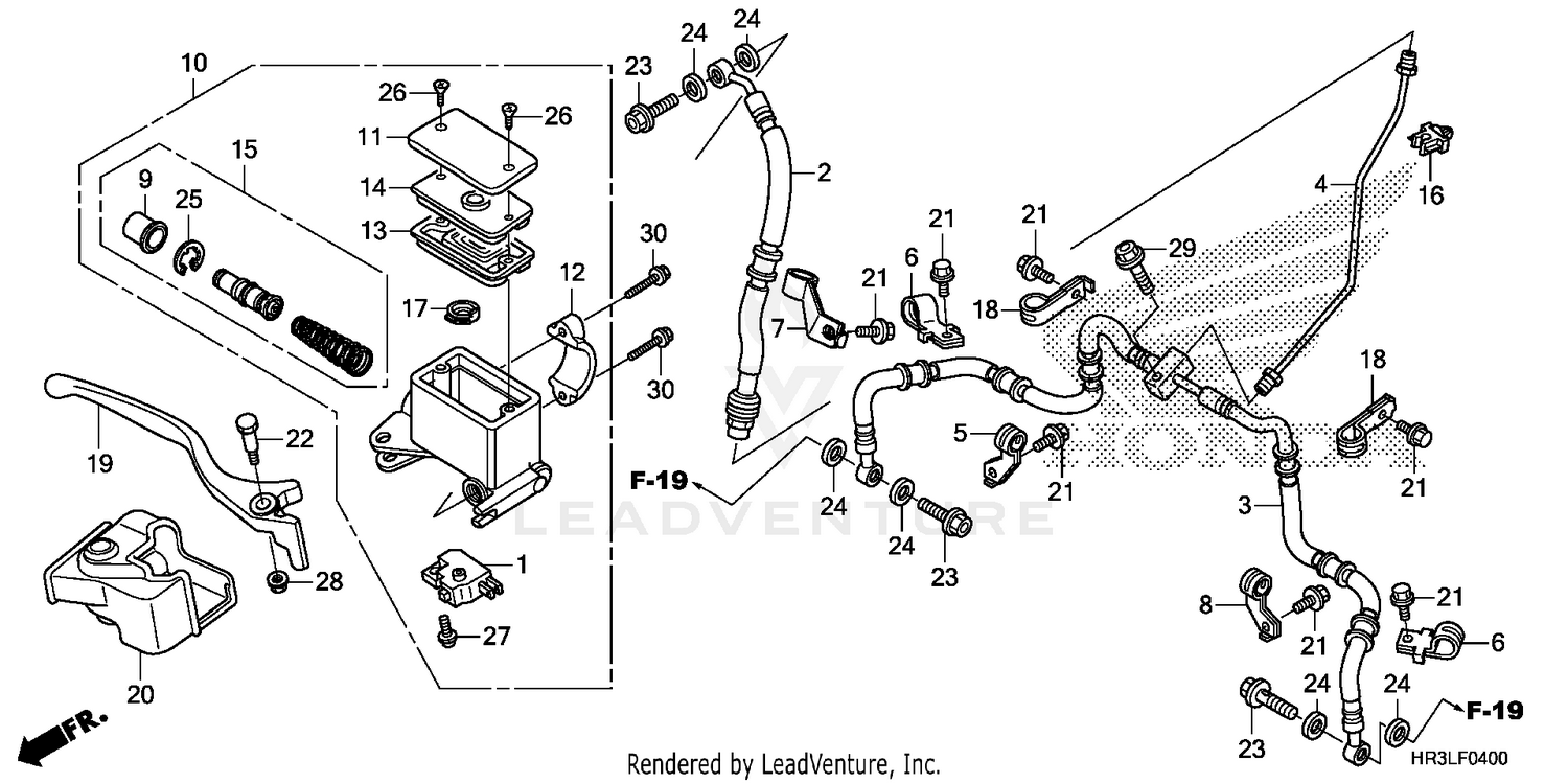FRONT BRAKE MASTER       CYLINDER