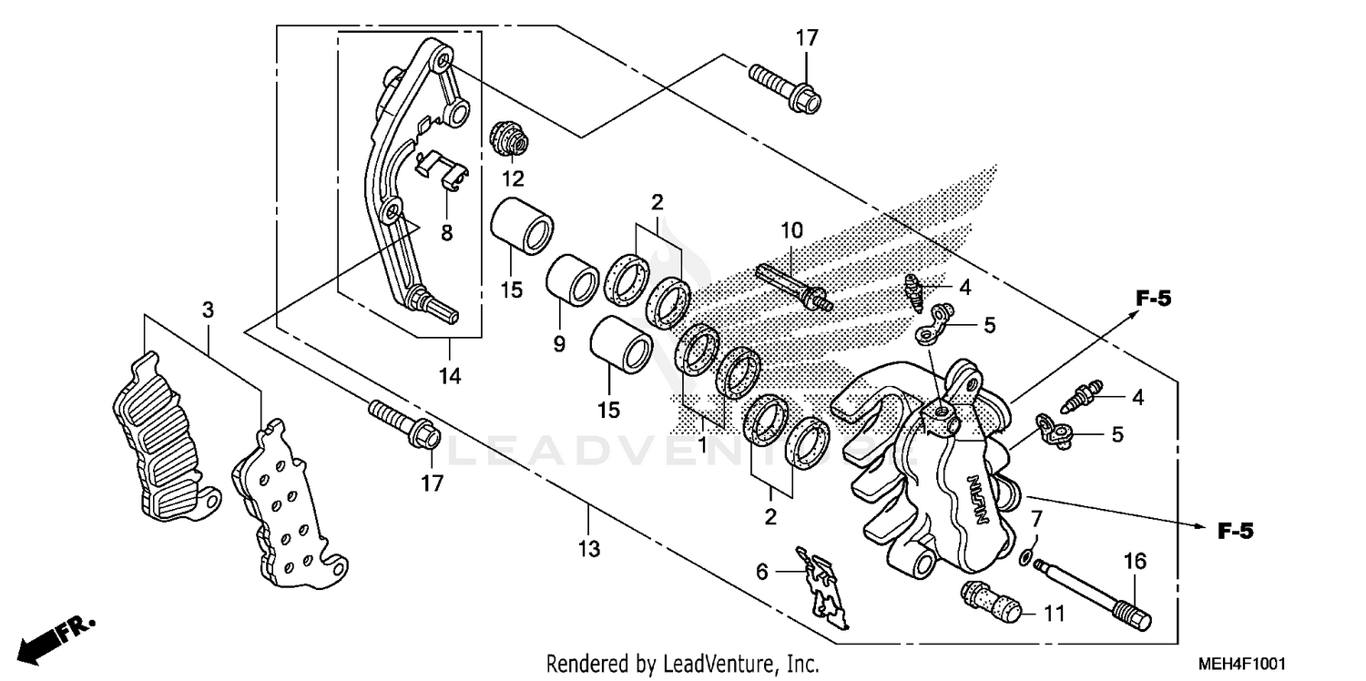 LEFT FRONT BRAKE CALIPER