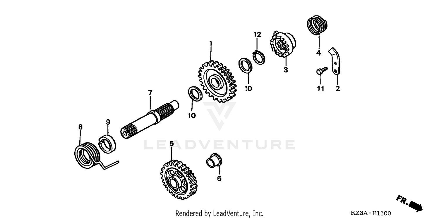 KICK STARTER SPINDLE