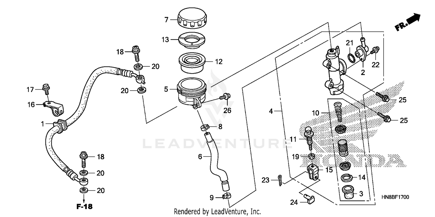 REAR BRAKE MASTER CYLINDER