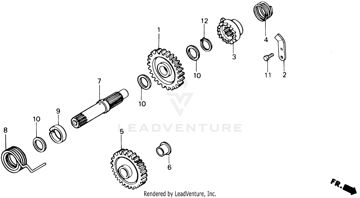 KICK STARTER SPINDLE