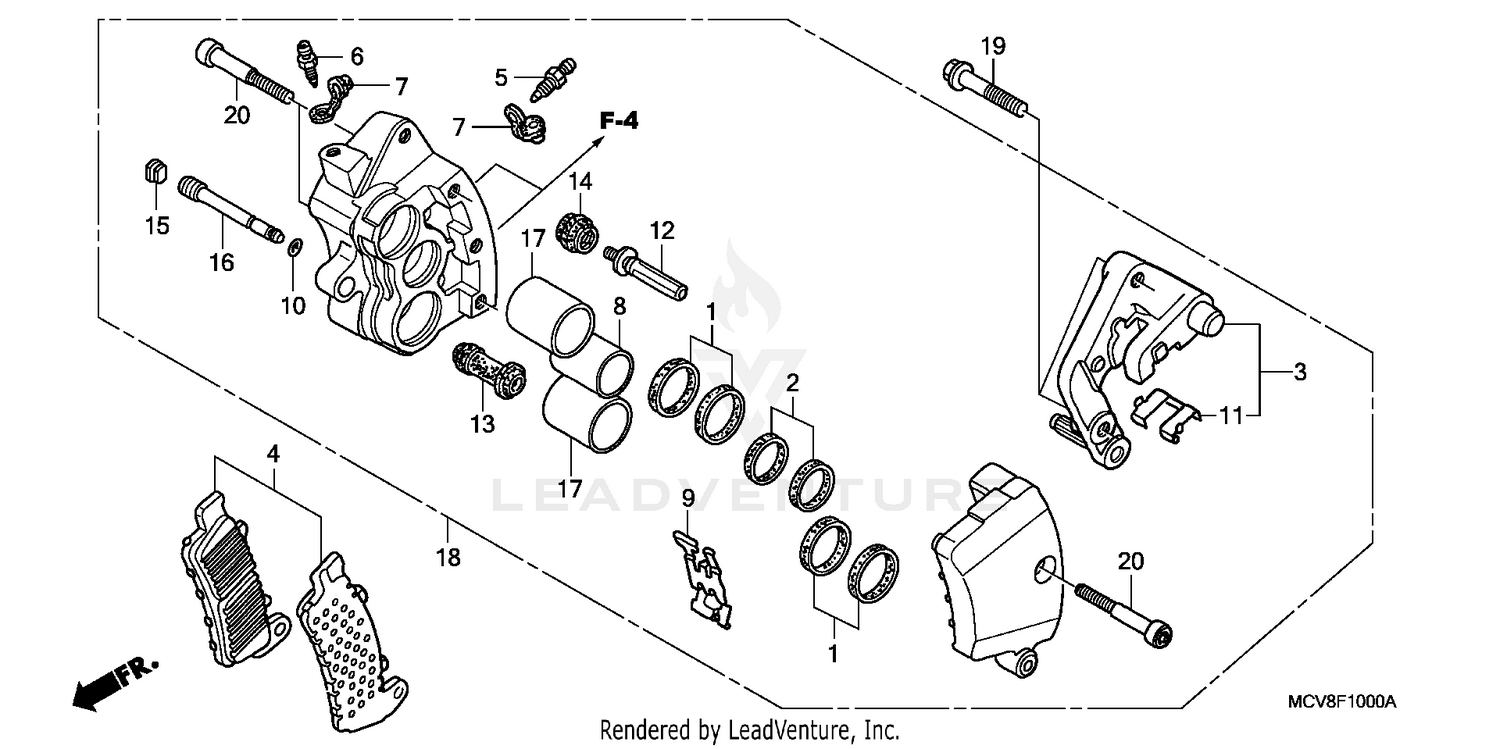 RIGHT FRONT BRAKE CALIPER