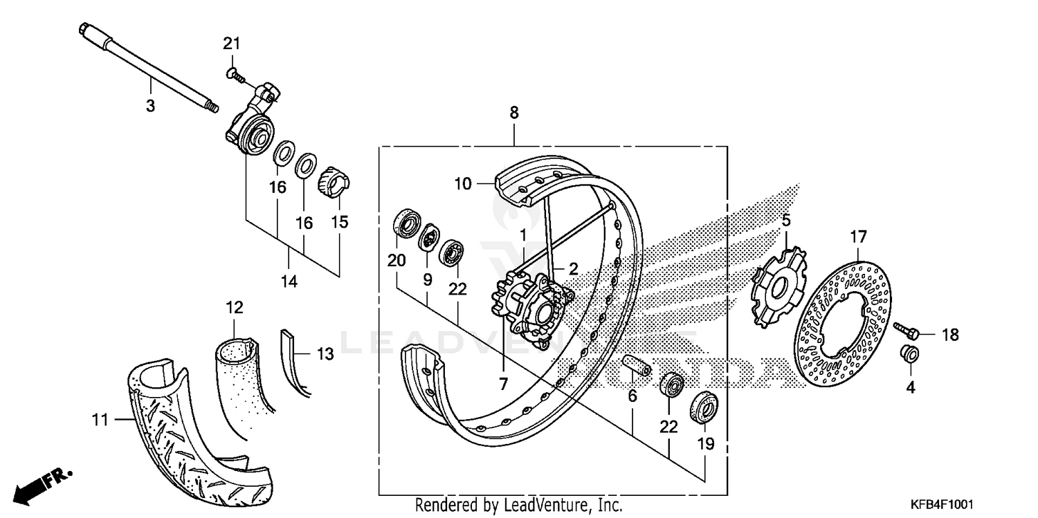 FRONT WHEEL (CRF230M)