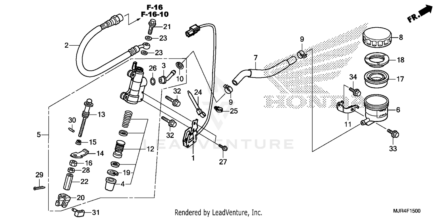REAR BRAKE MASTER        CYLINDER