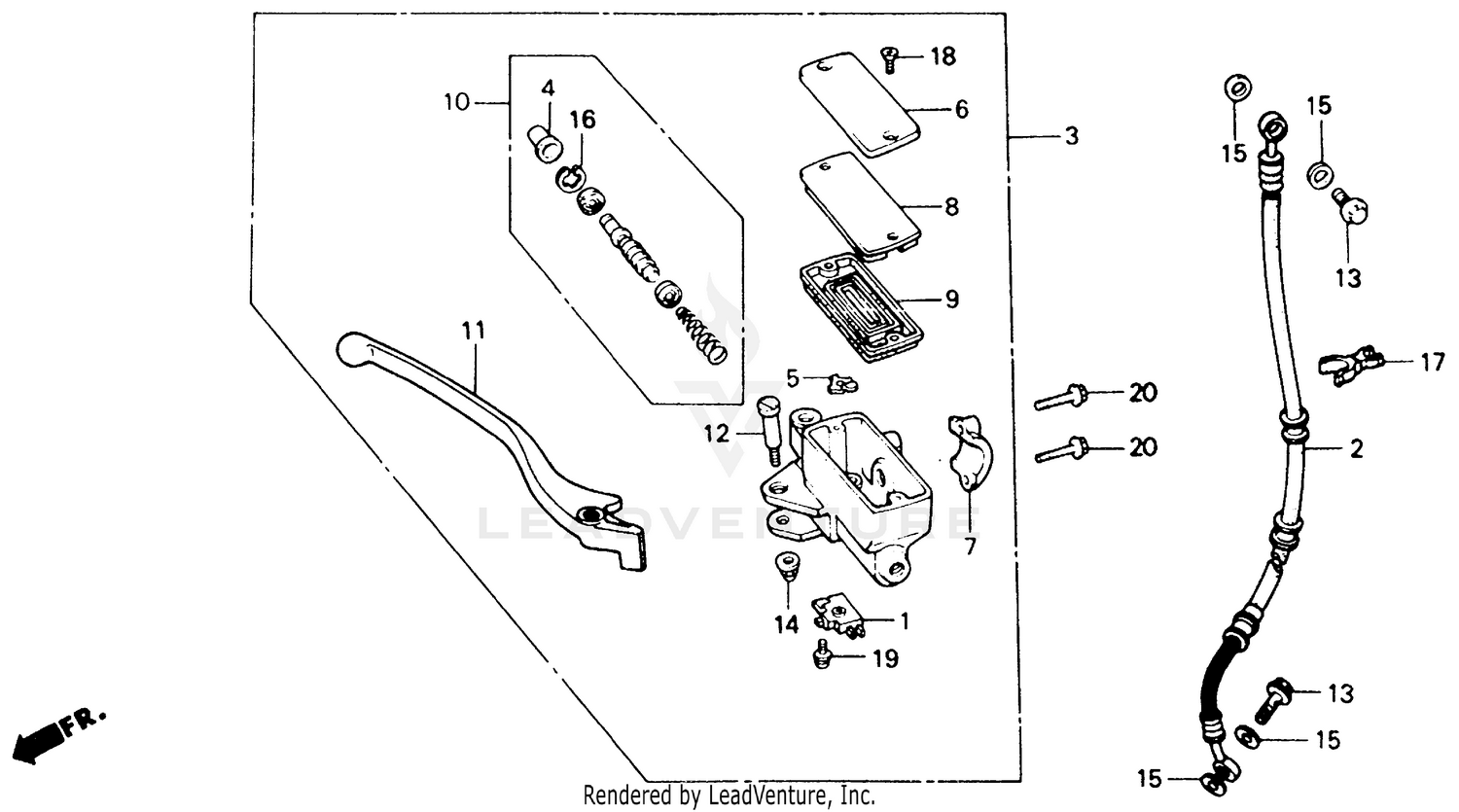 FRONT BRAKE MASTER       CYLINDER