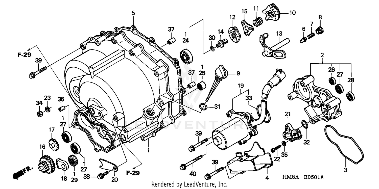 FRONT CRANKCASE COVER (TE)