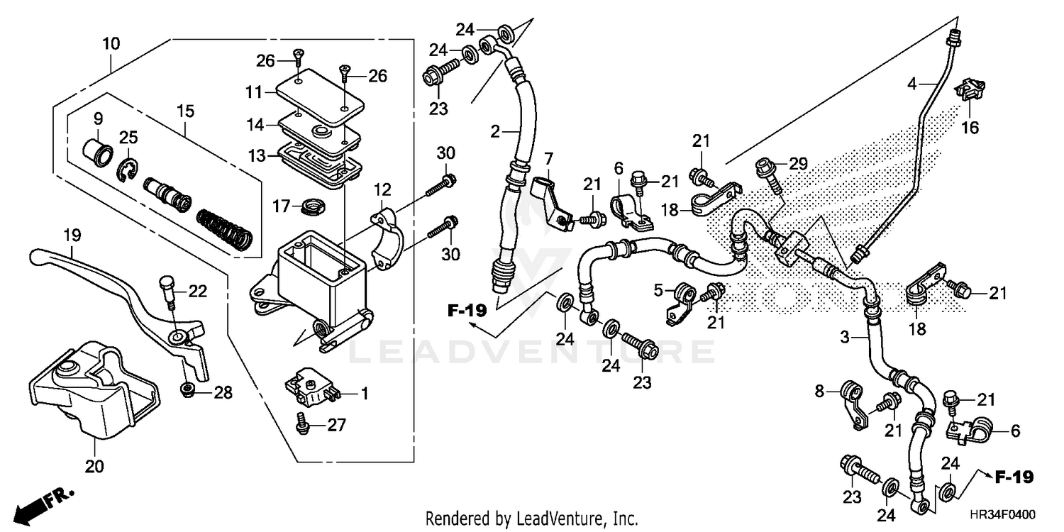 FRONT BRAKE MASTER       CYLINDER