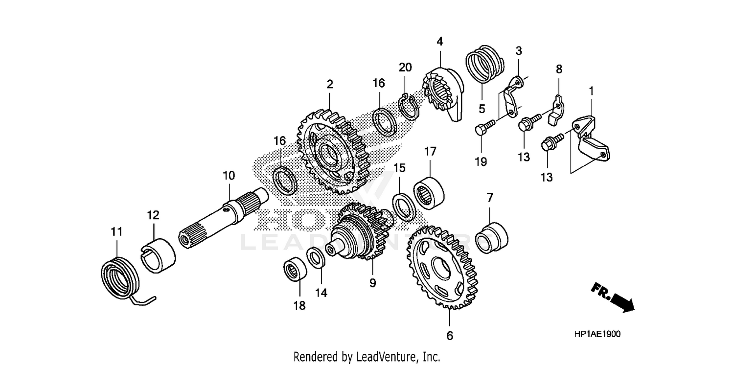 KICK STARTER SPINDLE
