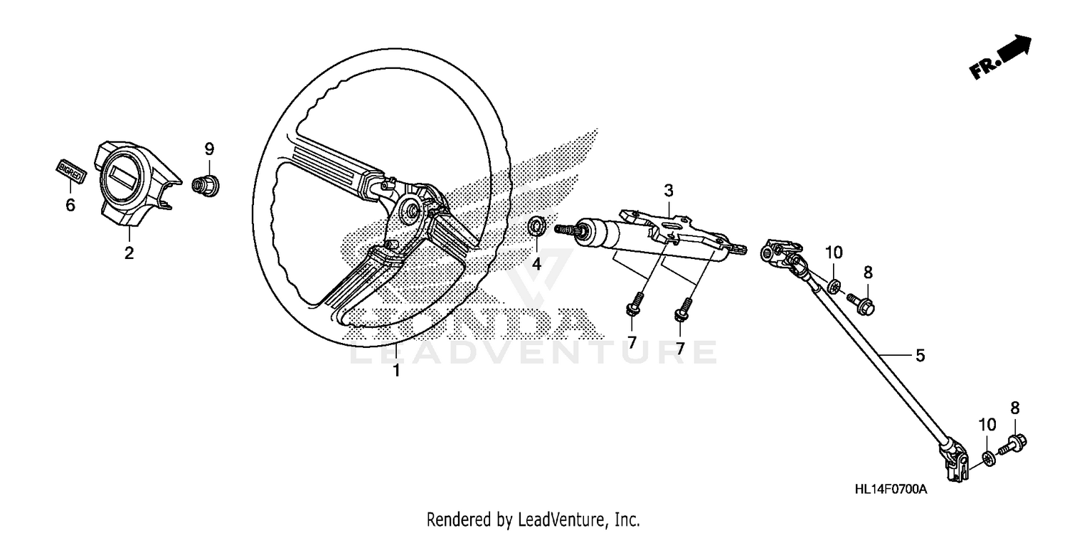 STEERING WHEEL + STEERING SHAFT + STEERING COLUMN