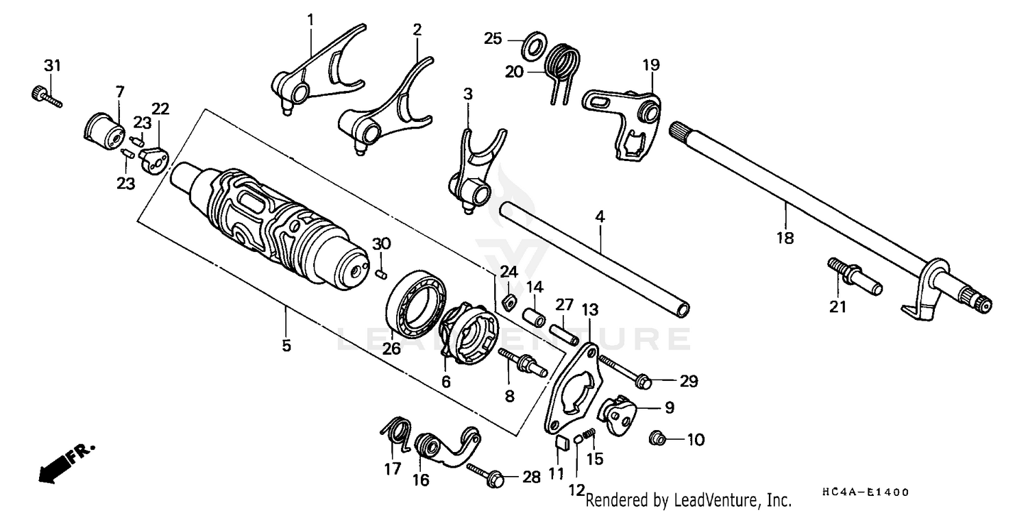 SHIFT DRUM + GEARSHIFT