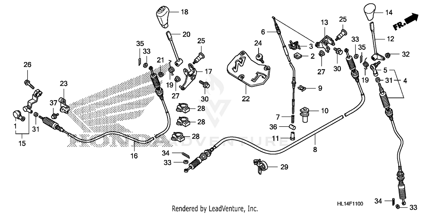 SHIFT LEVER + SELECT LEVER