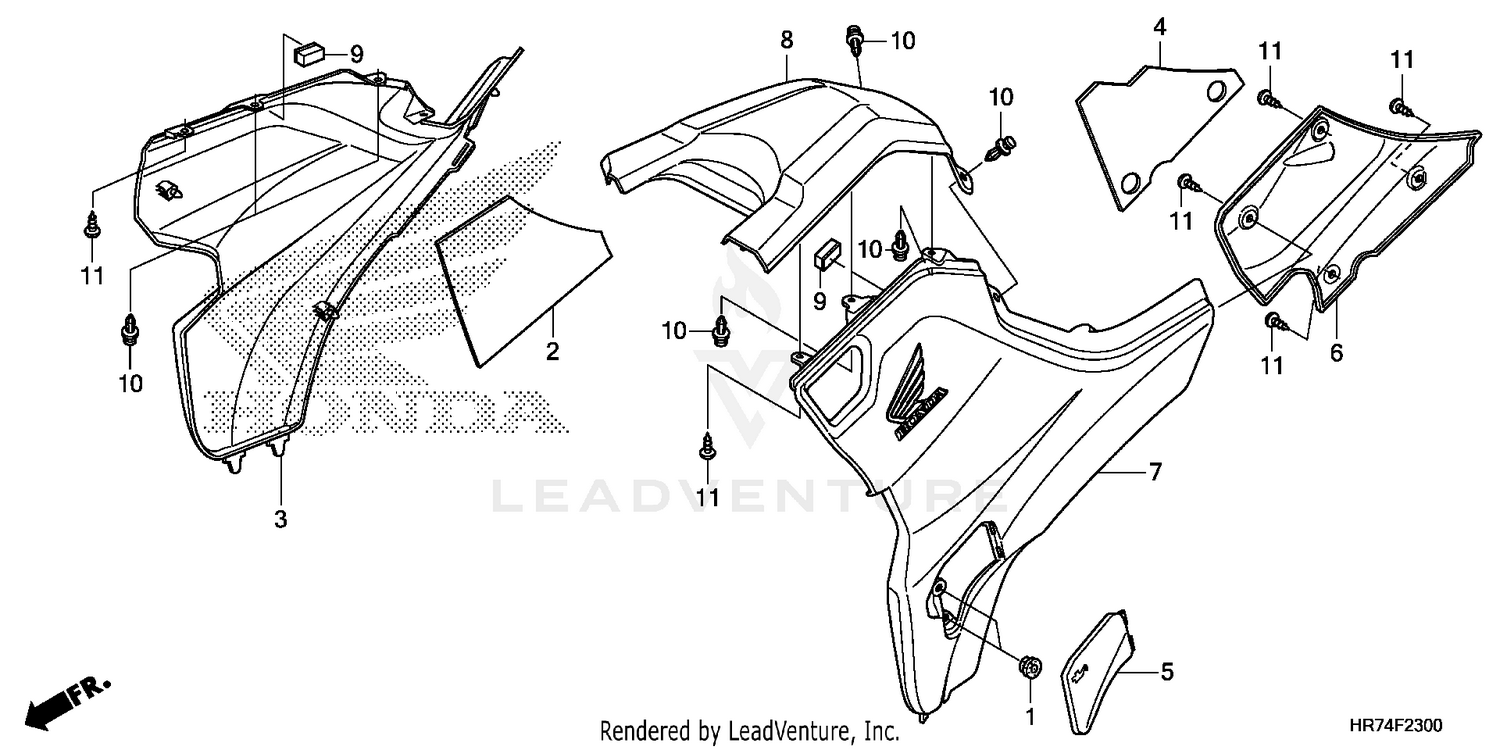 SIDE COVER + TANK COVER