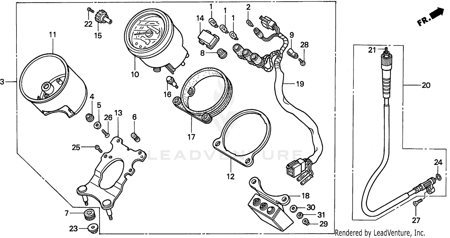 VT1100C2SPEEDOMETER 95-97