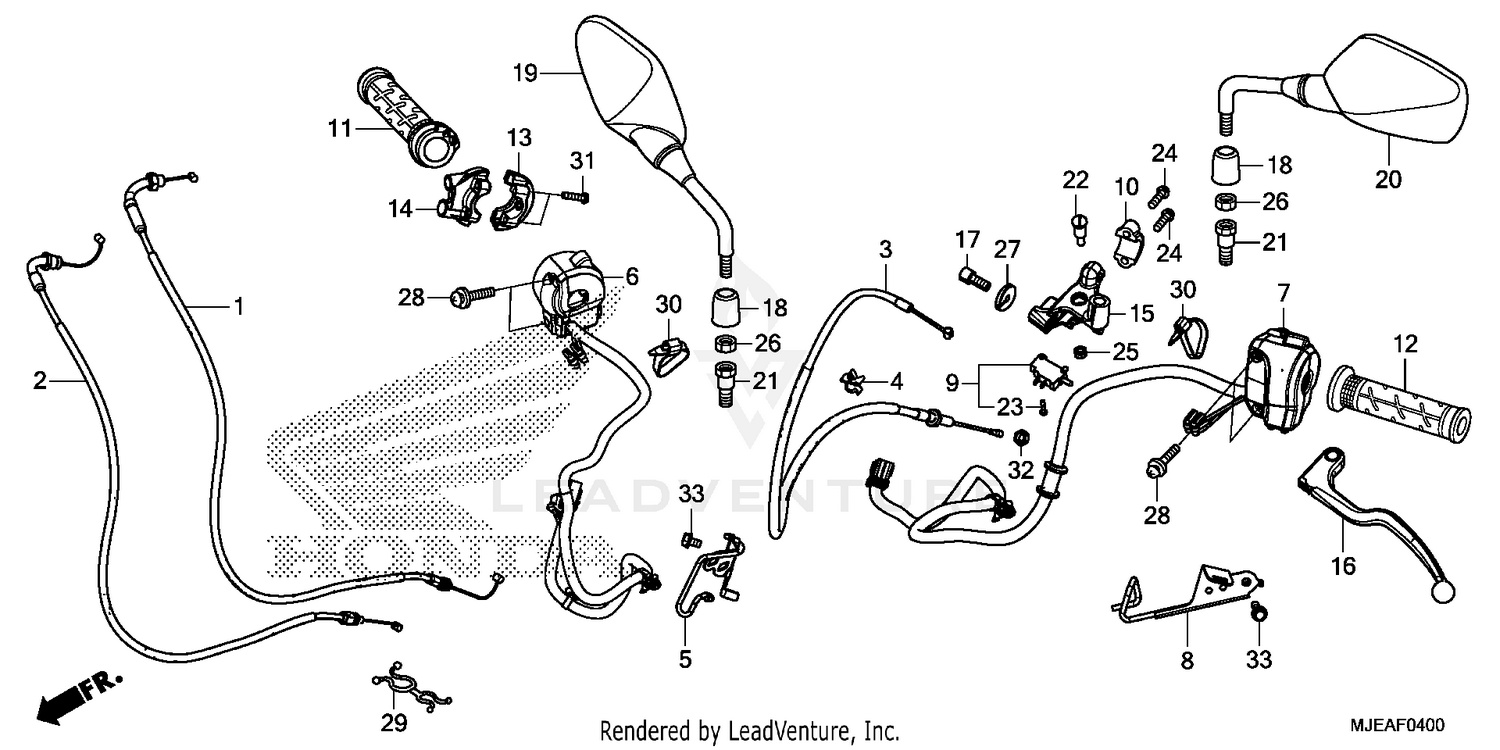 HANDLE LEVER@SWITCH@CABLE@MIRROR