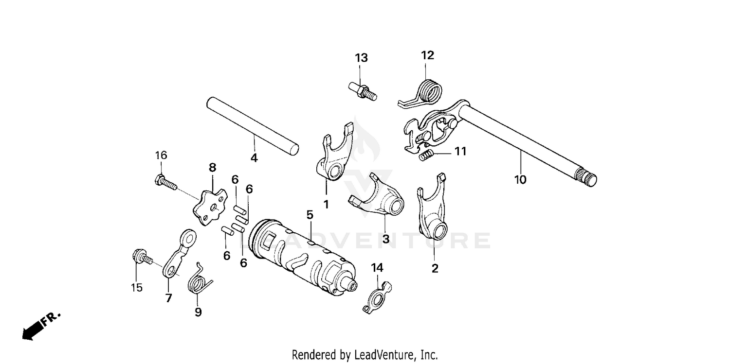 GEARSHIFT FORK + DRUM