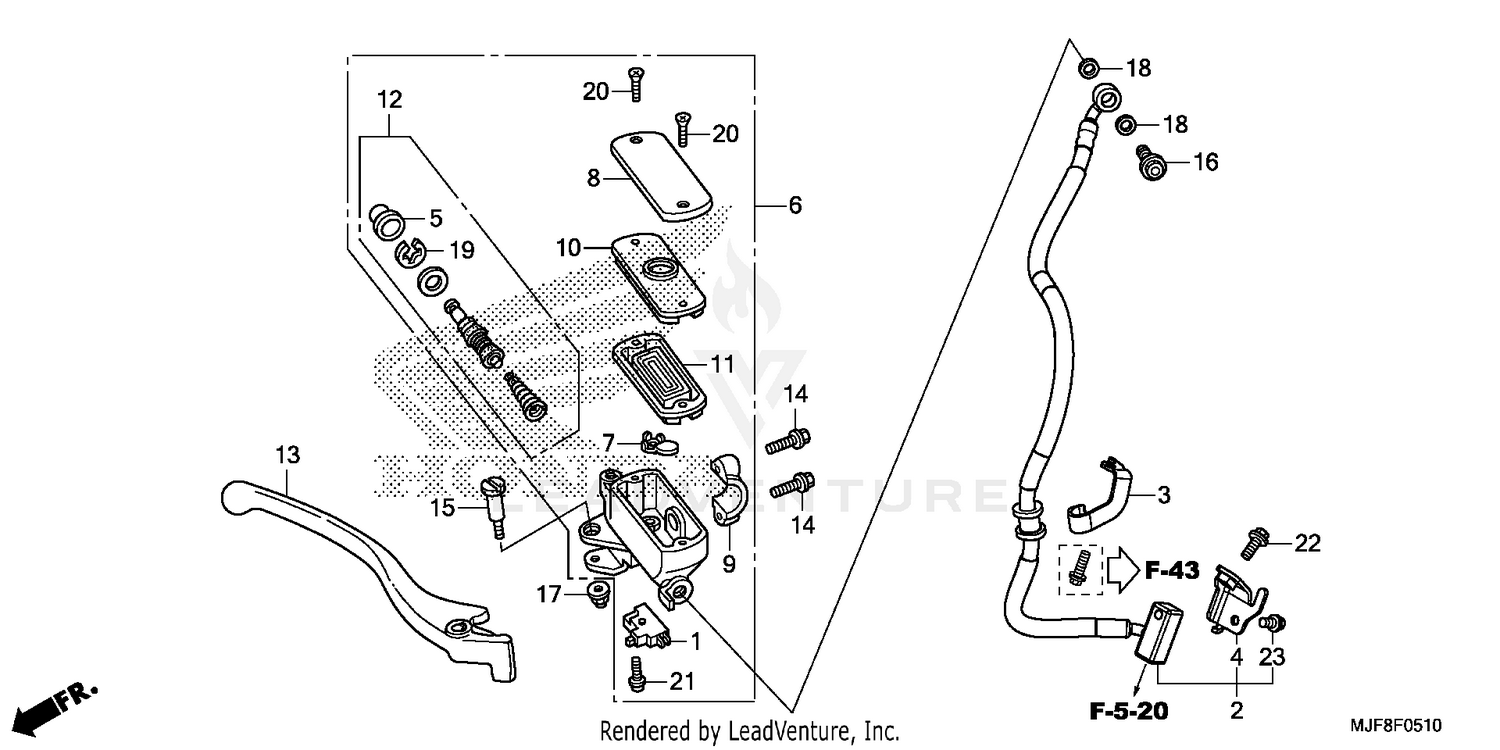 FRONT BRAKE MASTER       CYLINDER (2)