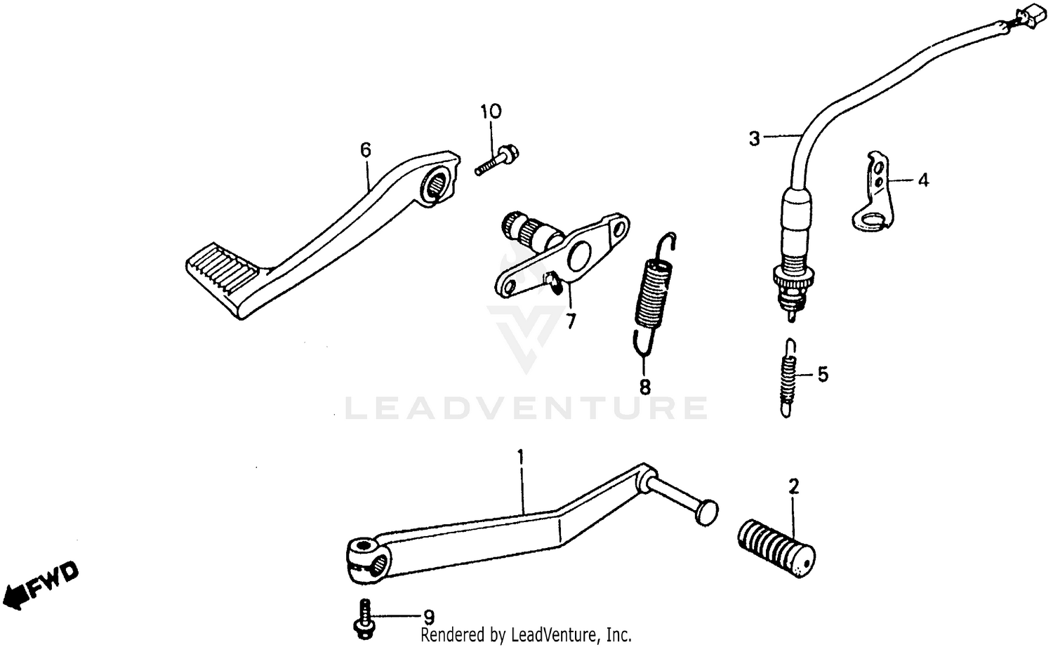 BRAKE PEDAL + GEARSHIFT PEDAL