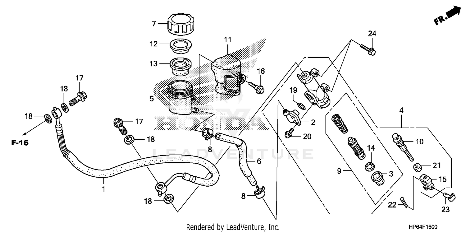REAR BRAKE MASTER        CYLINDER