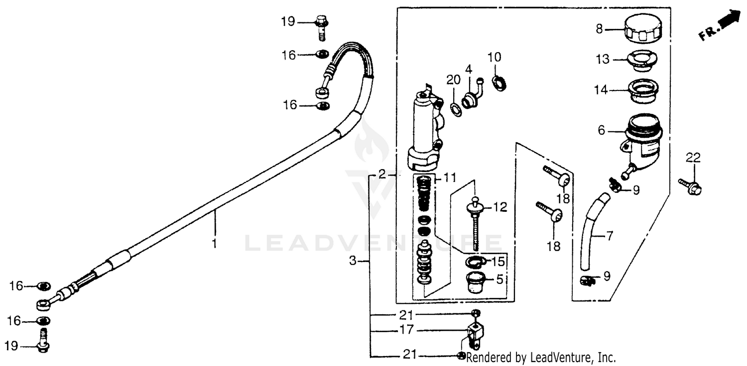REAR BRAKE MASTER CYLINDER 87-89