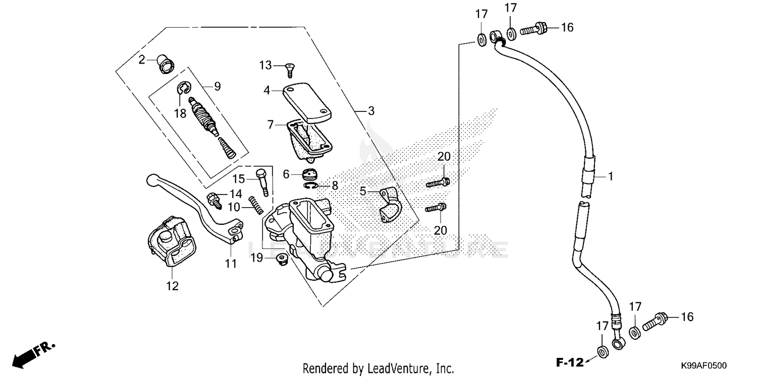 FRONT BRAKE MASTER       CYLINDER