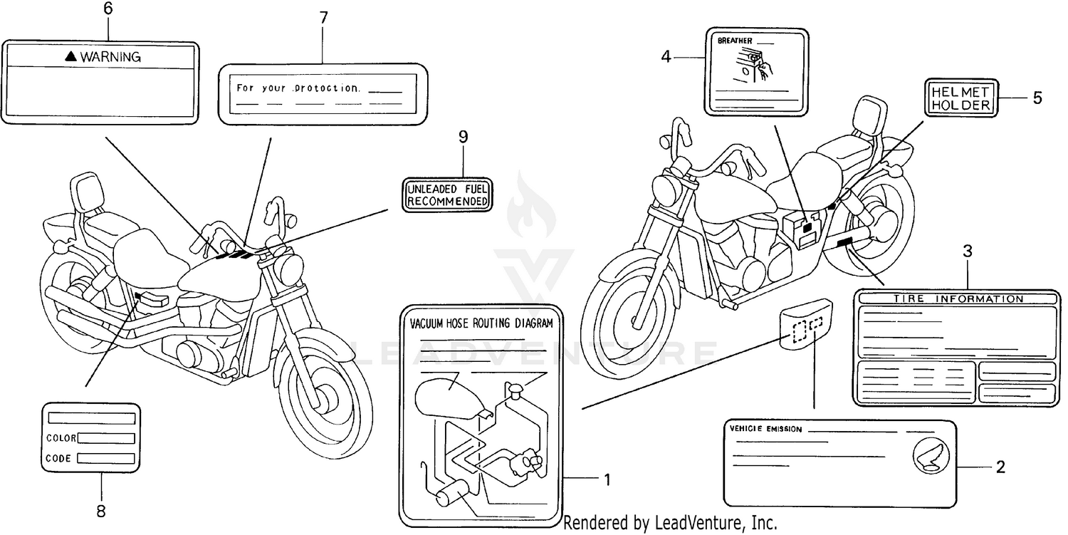 VT1100C CAUTION LABEL