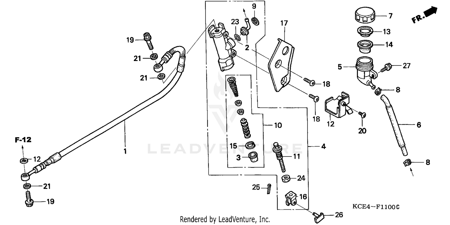 REAR BRAKE MASTER CYLINDER