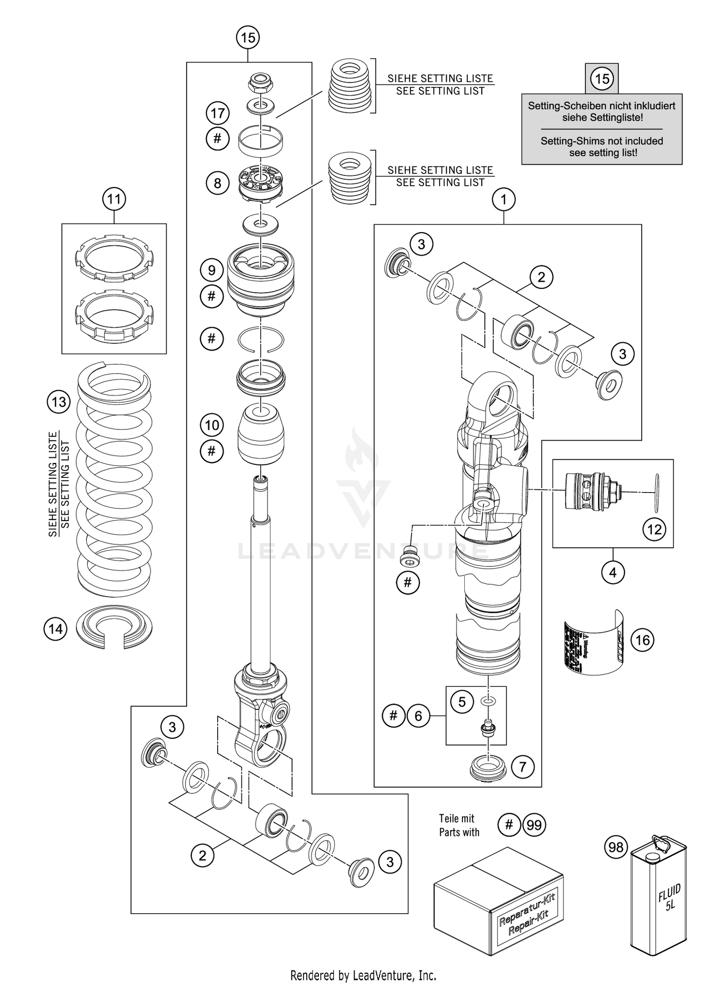 SHOCK ABSORBER DISASSEMBLED