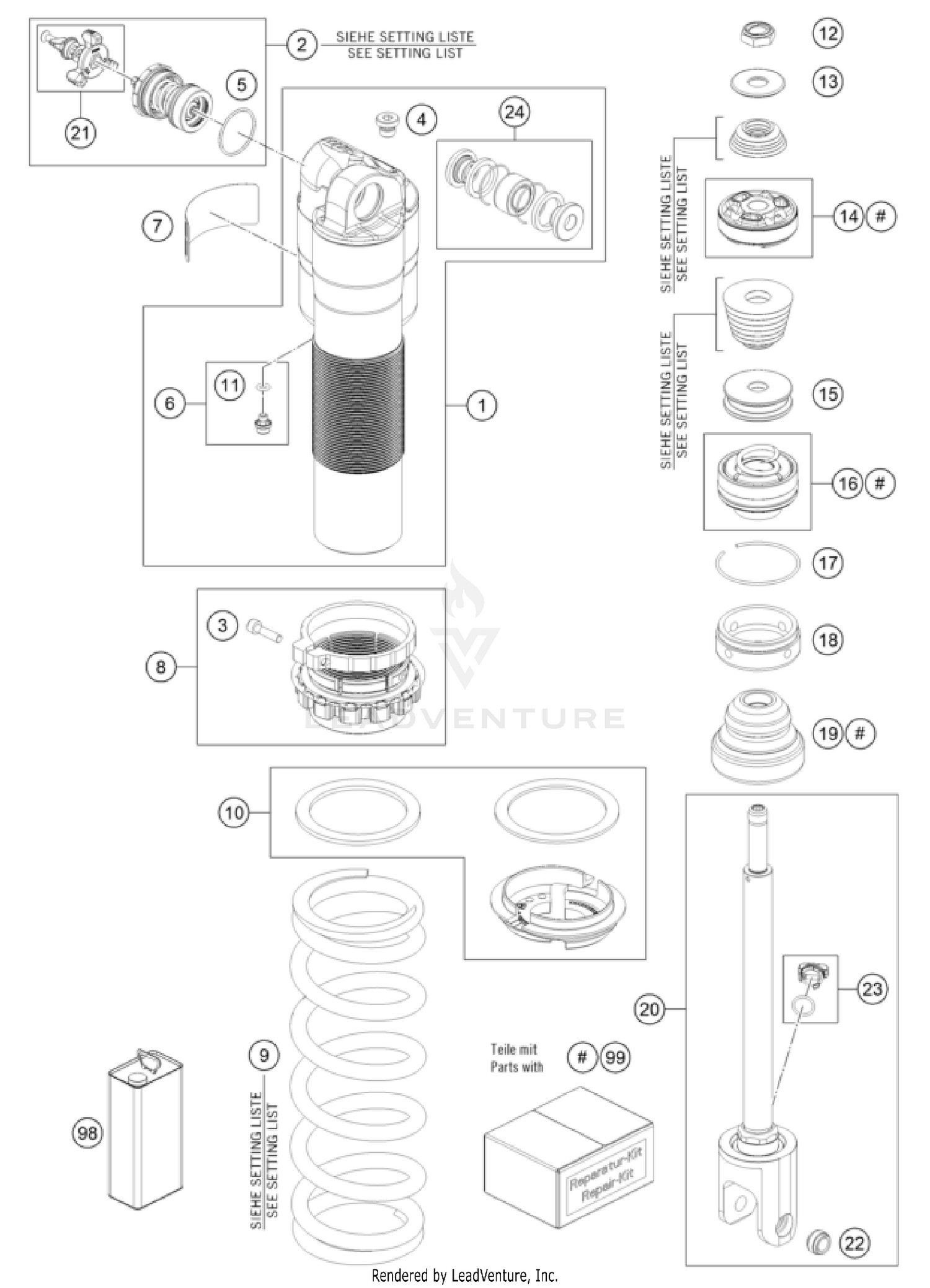 SHOCK ABSORBER DISASSEMBLED