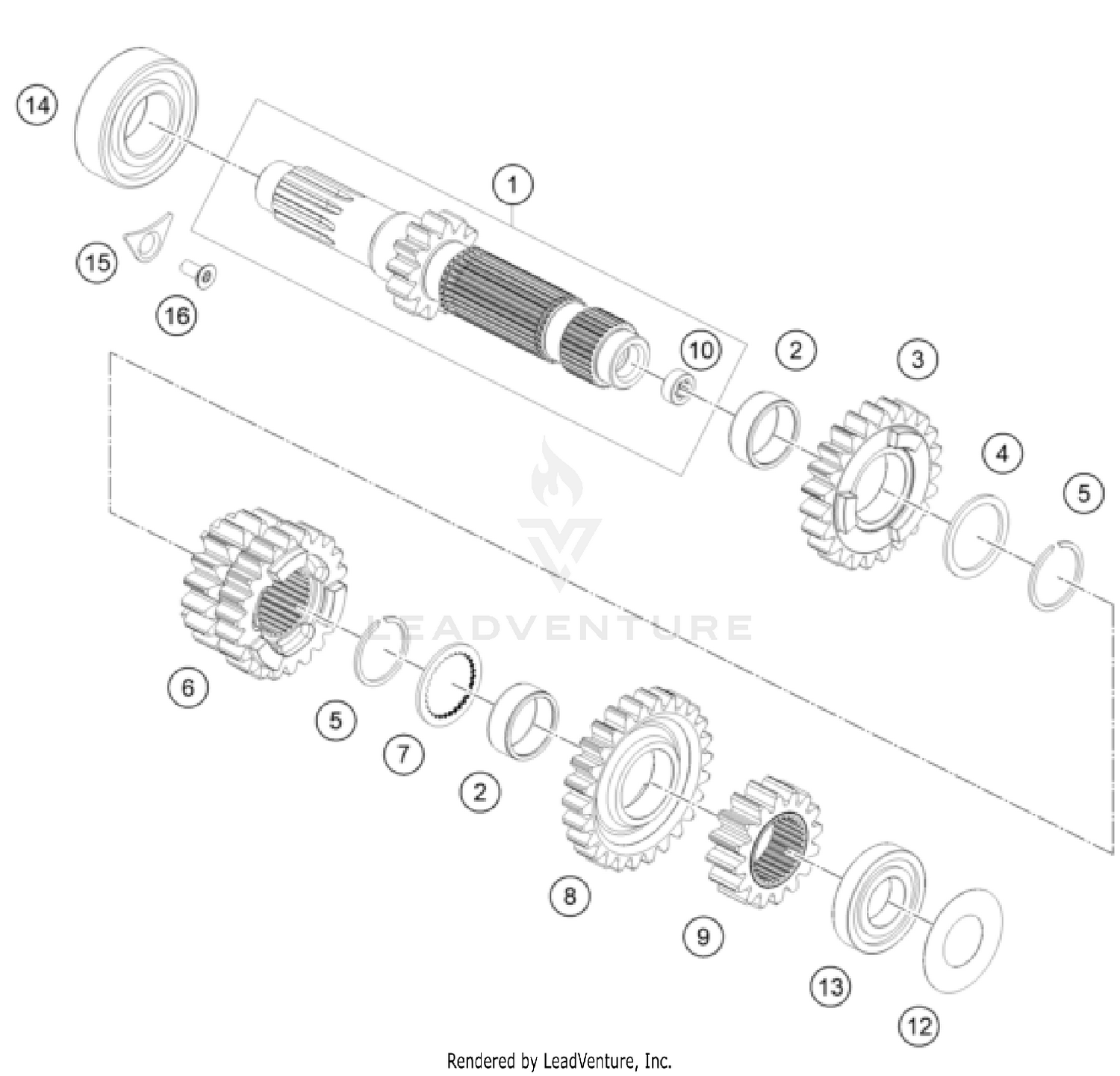 TRANSMISSION I - MAIN SHAFT