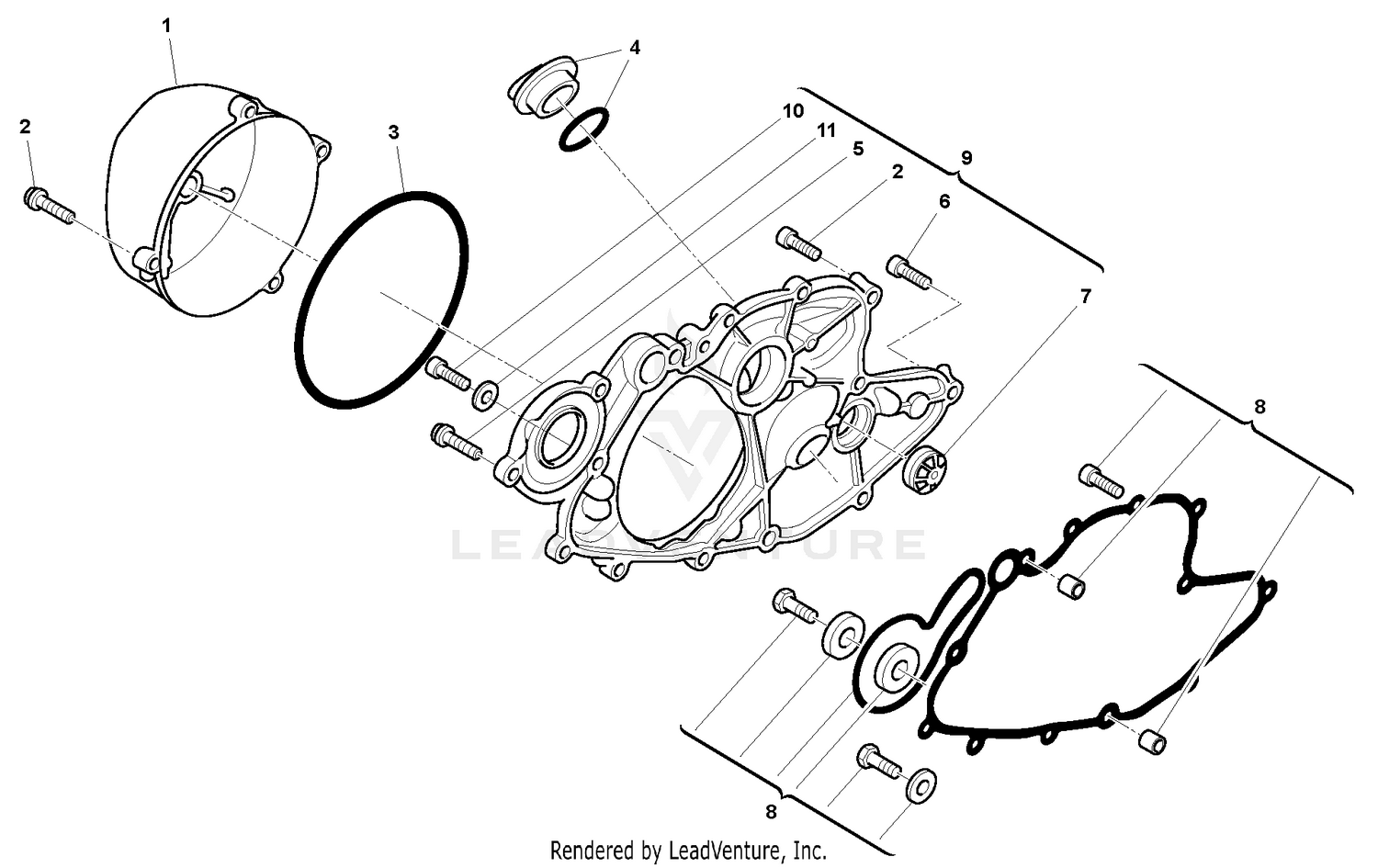 R.H. Half Crankcase Covers