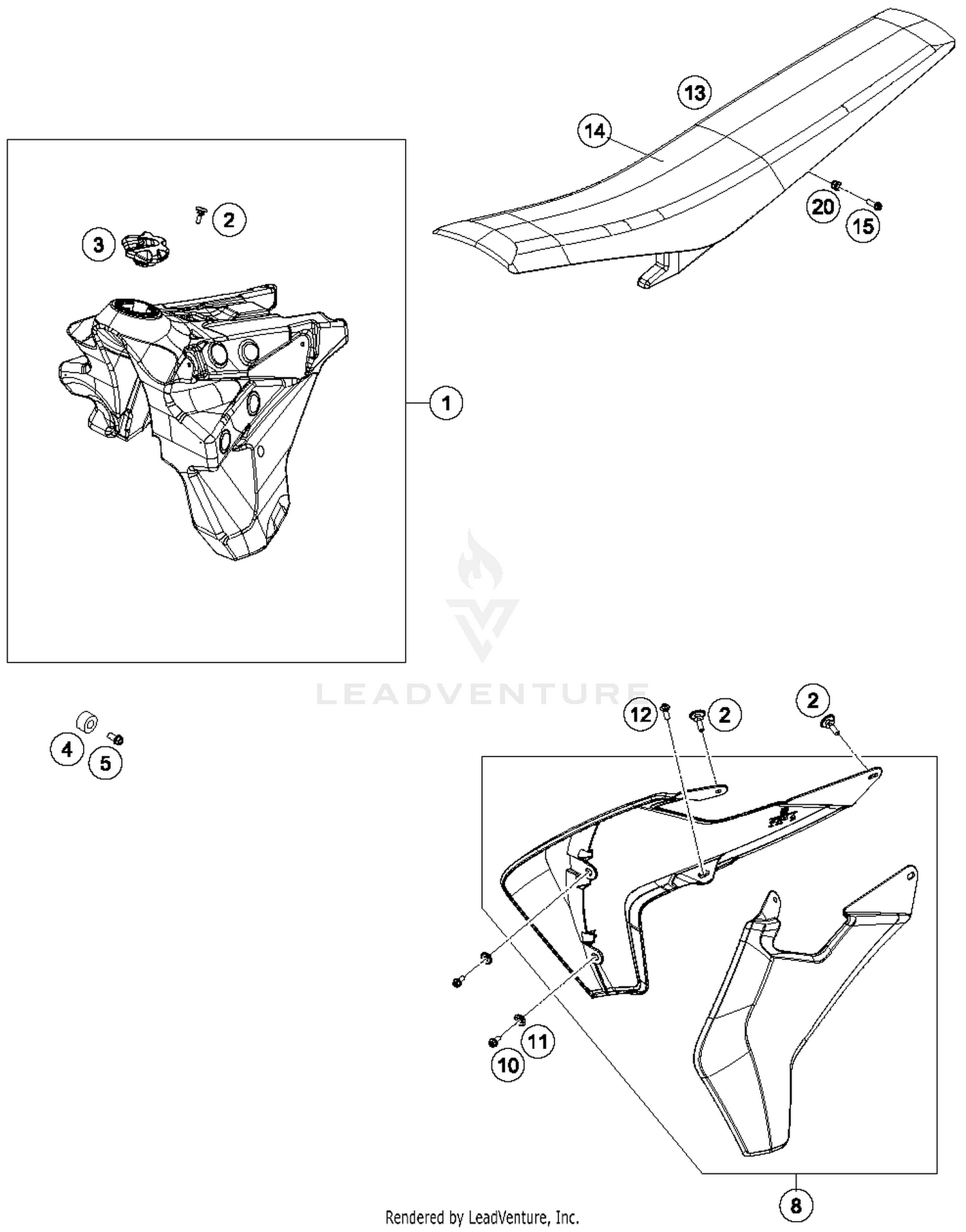 Tank, Seat, Cover