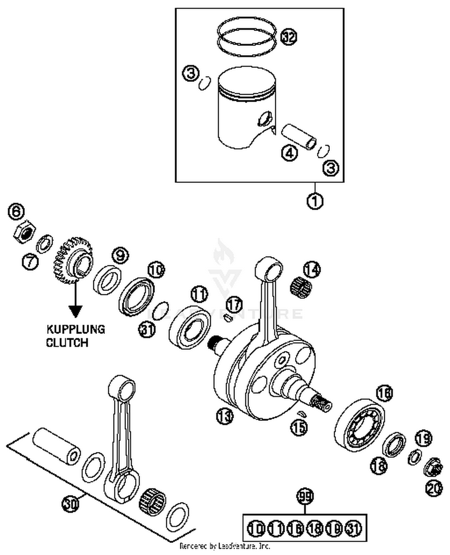 Crankshaft, Piston