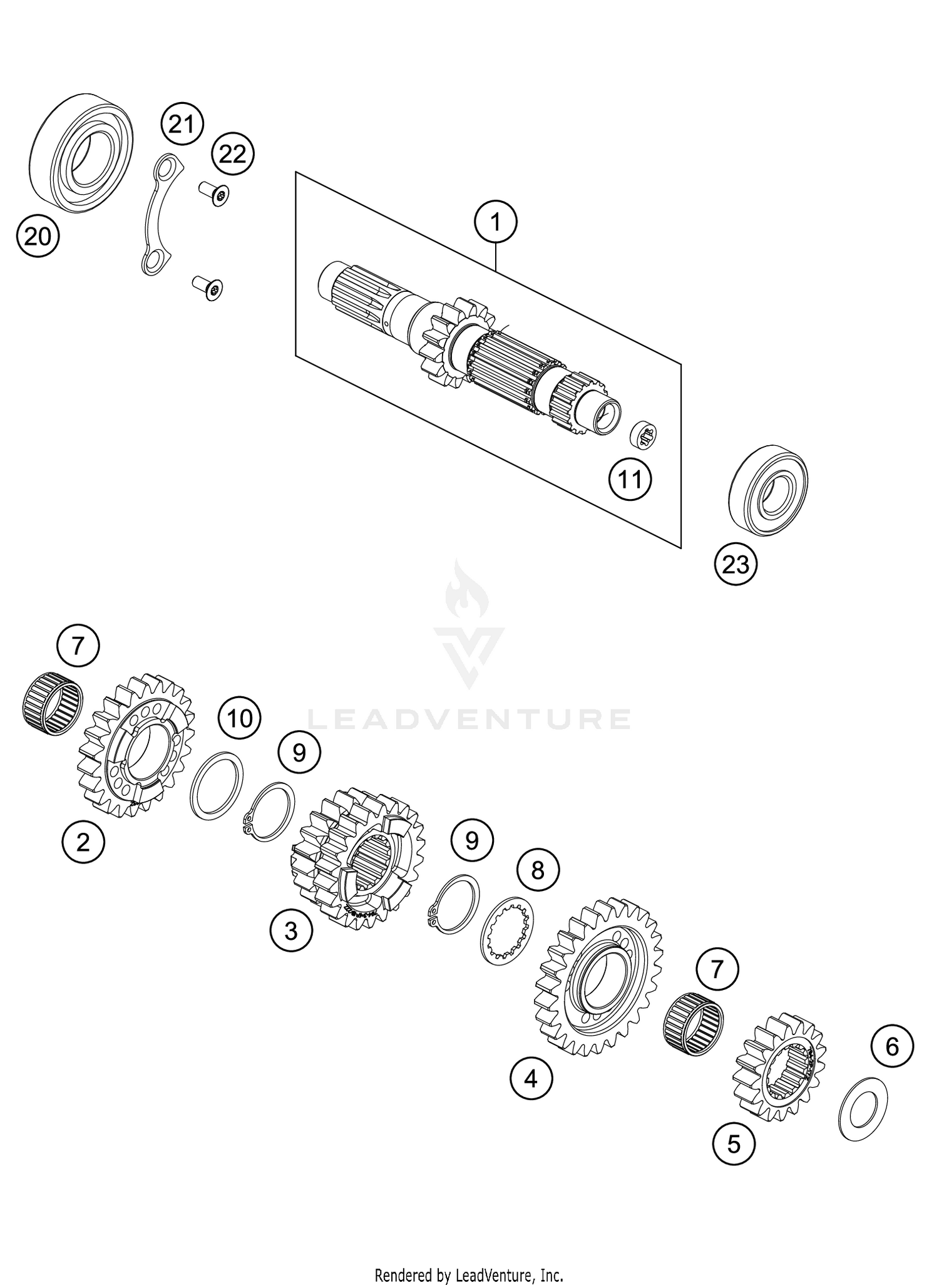 TRANSMISSION I - MAIN SHAFT