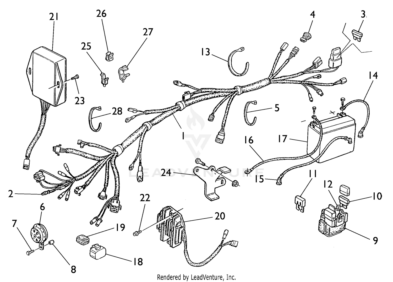 Main Wiring Harness, Electrical Parts