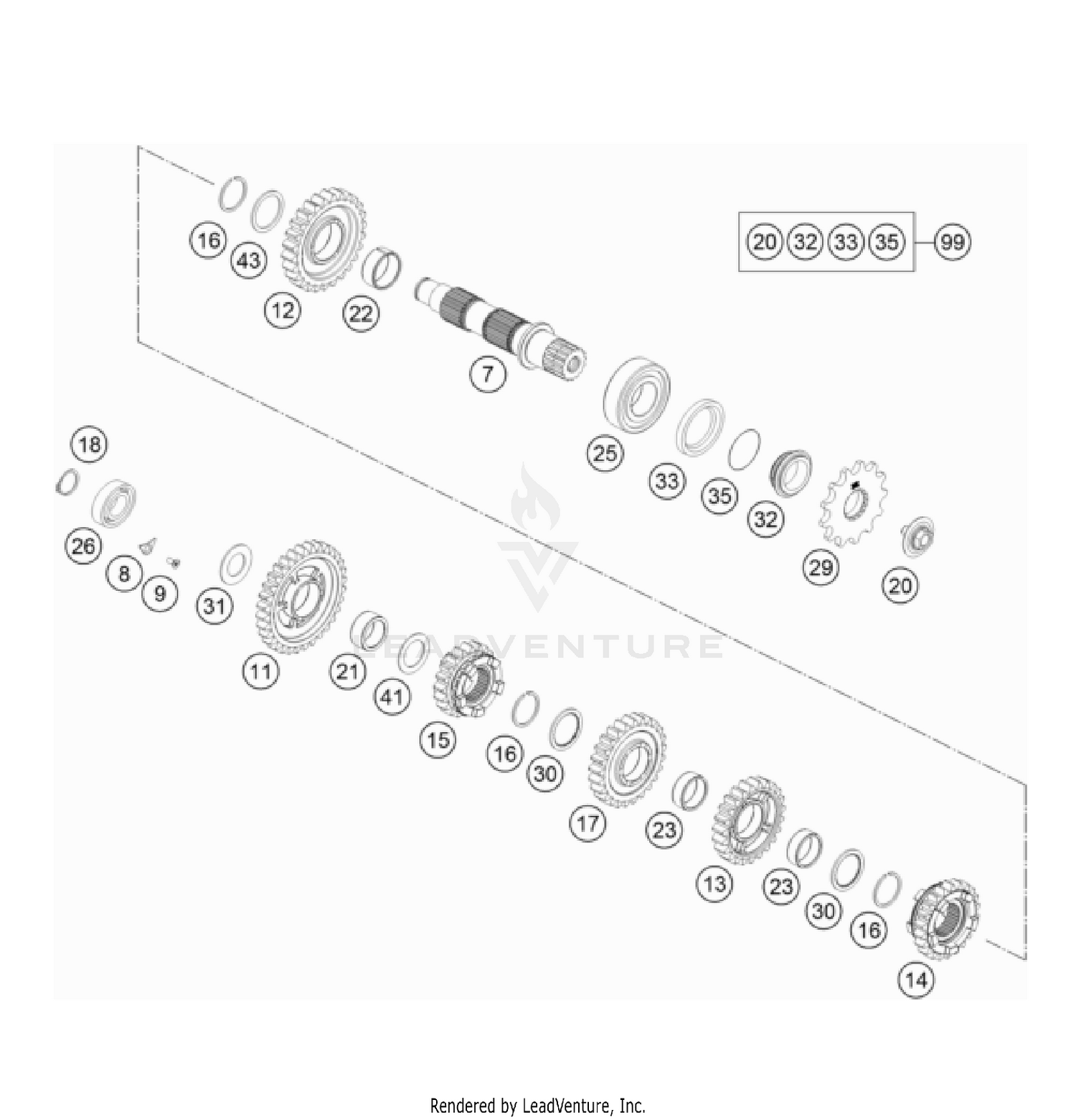TRANSMISSION II - COUNTERSHAFT
