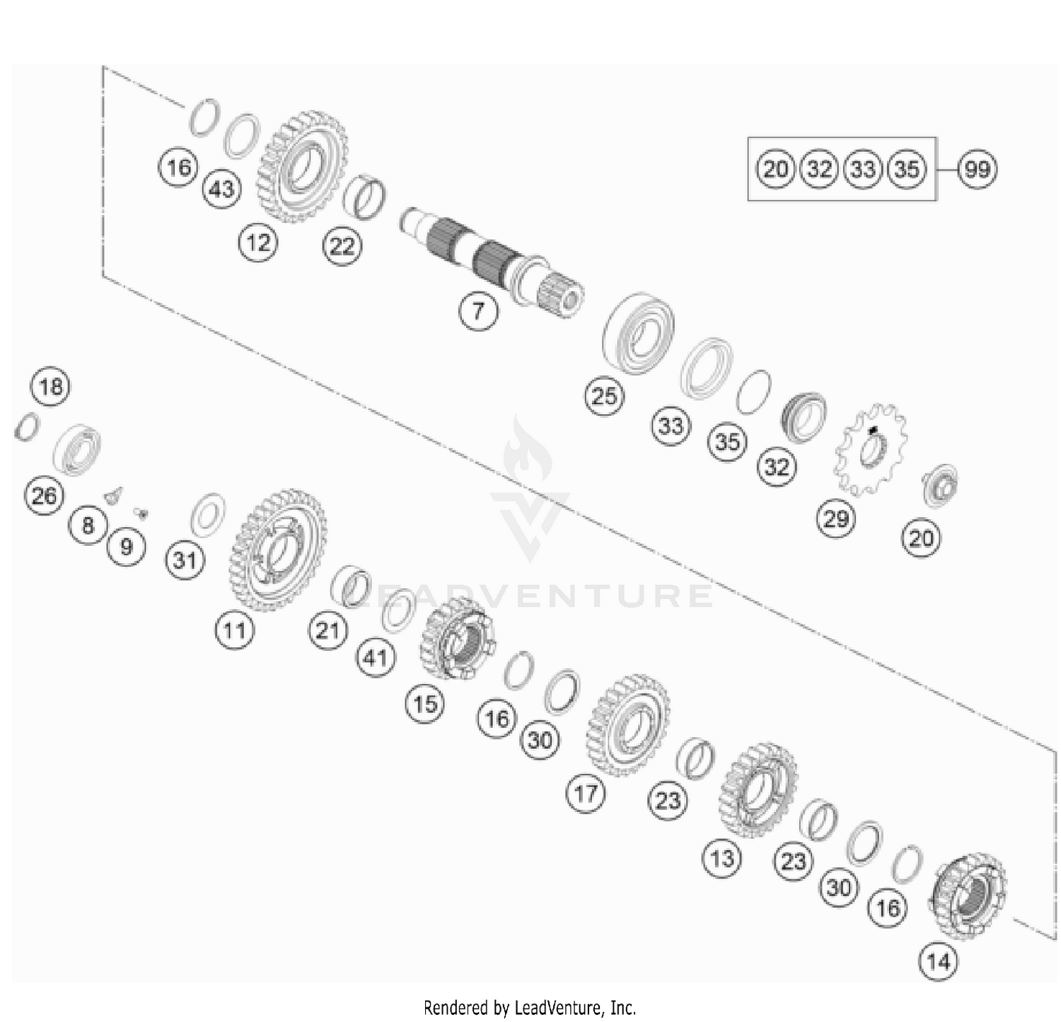 TRANSMISSION II - COUNTERSHAFT