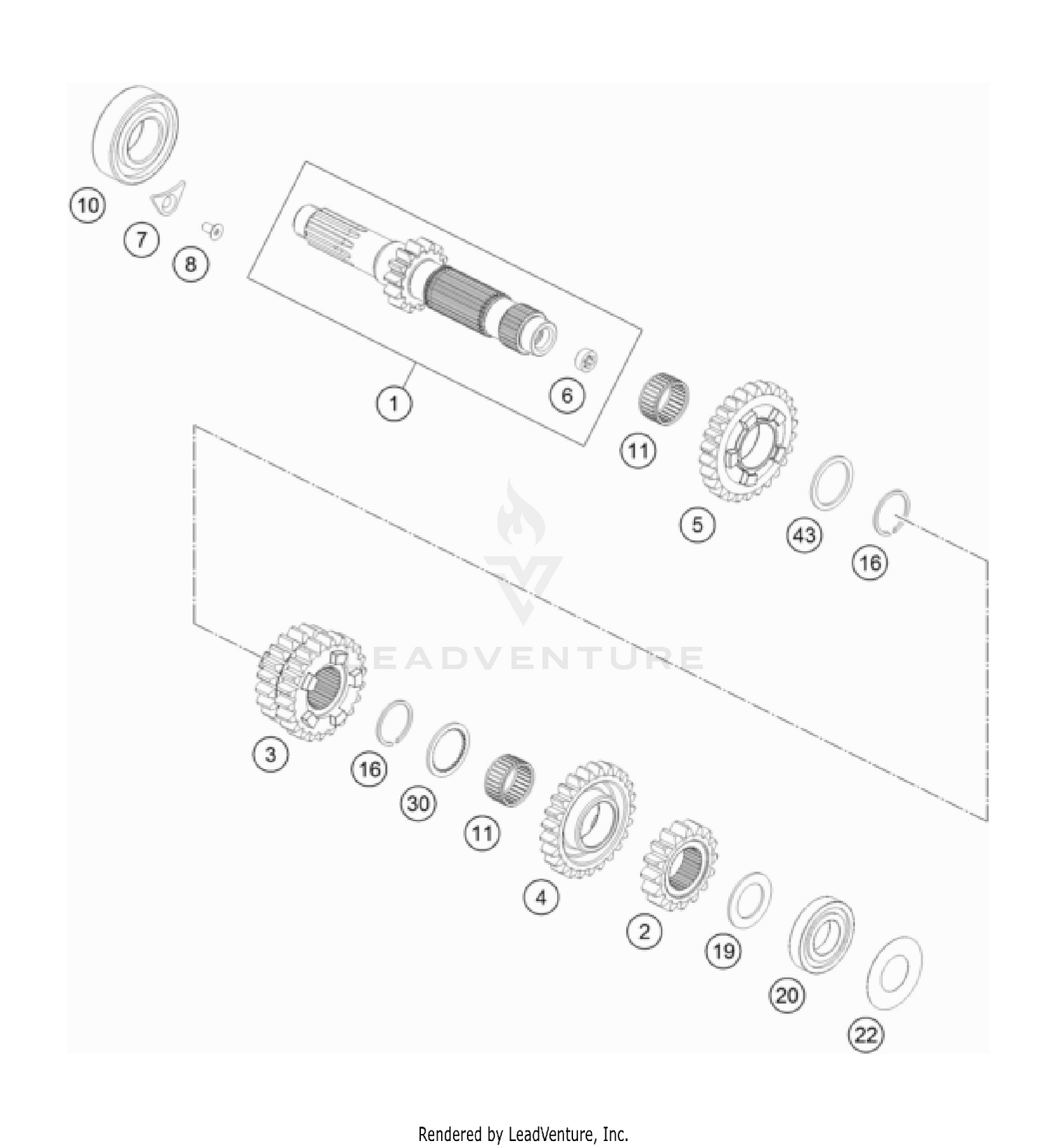 TRANSMISSION I - MAIN SHAFT