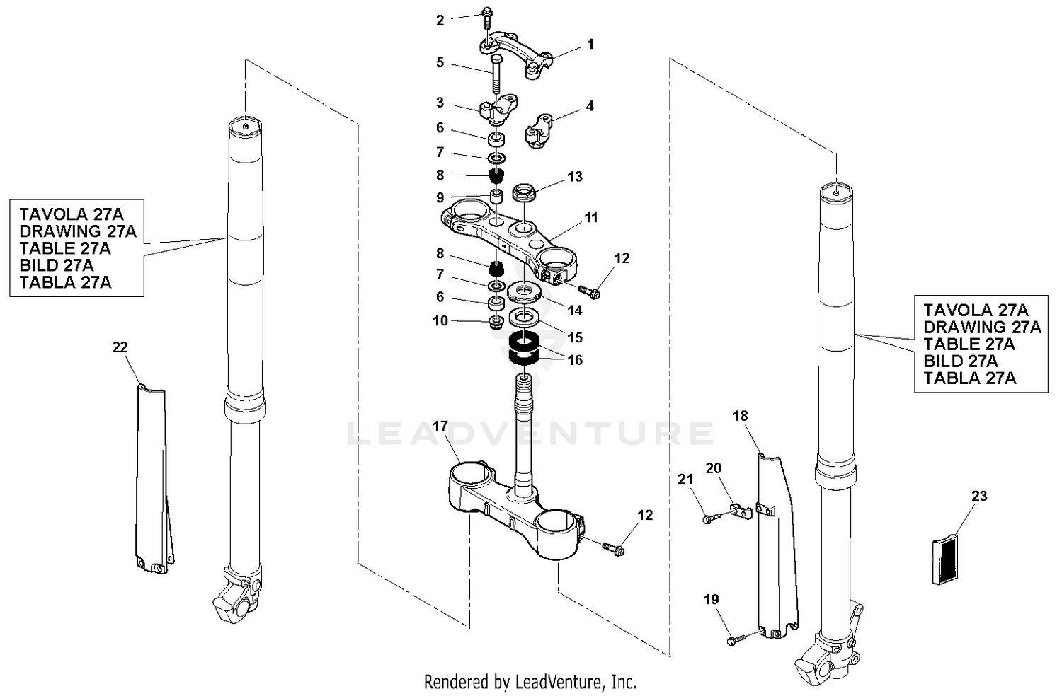 Front Fork Assembly 1/2
