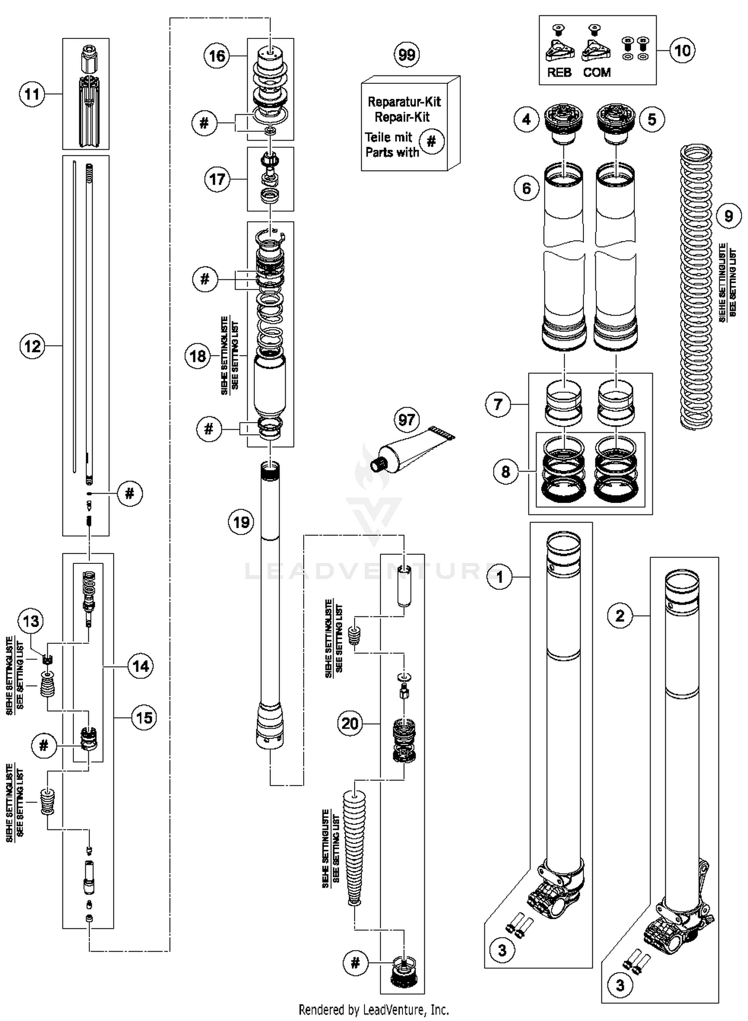 Front Fork Disassembled