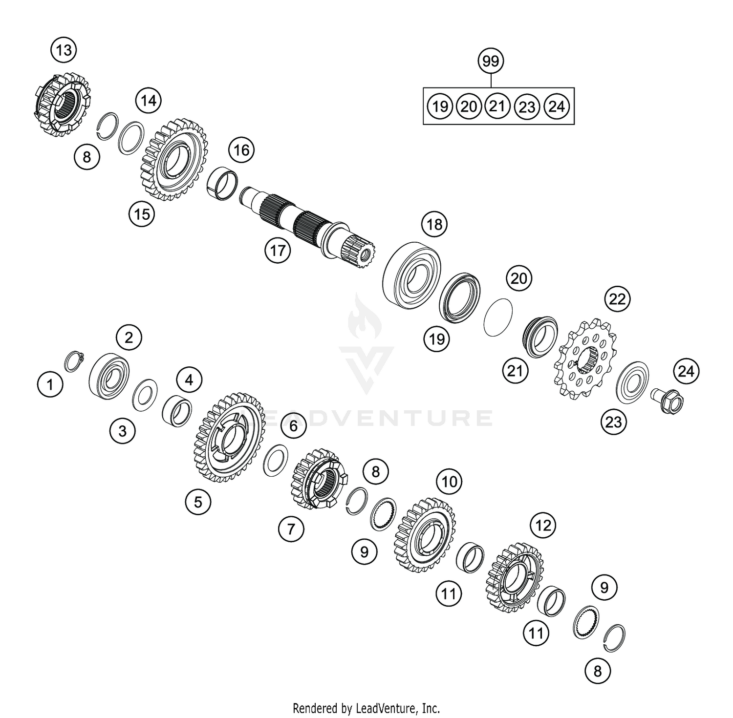 TRANSMISSION II - COUNTERSHAFT