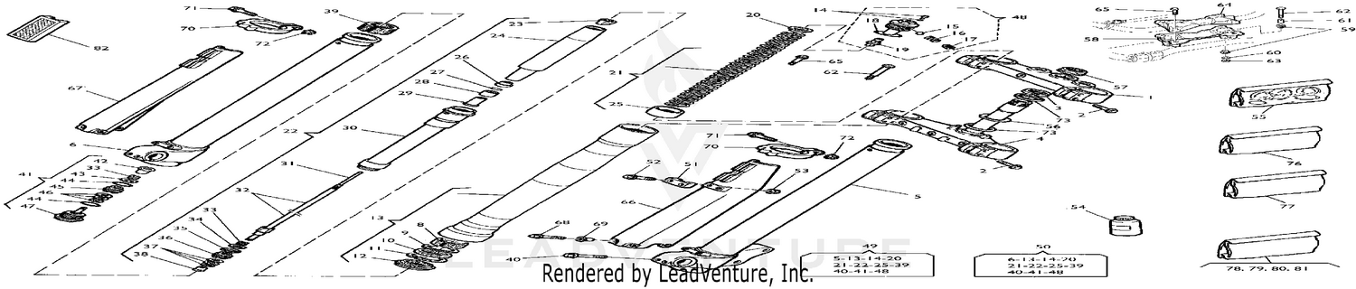 Front Fork Assembly Suspension Avant