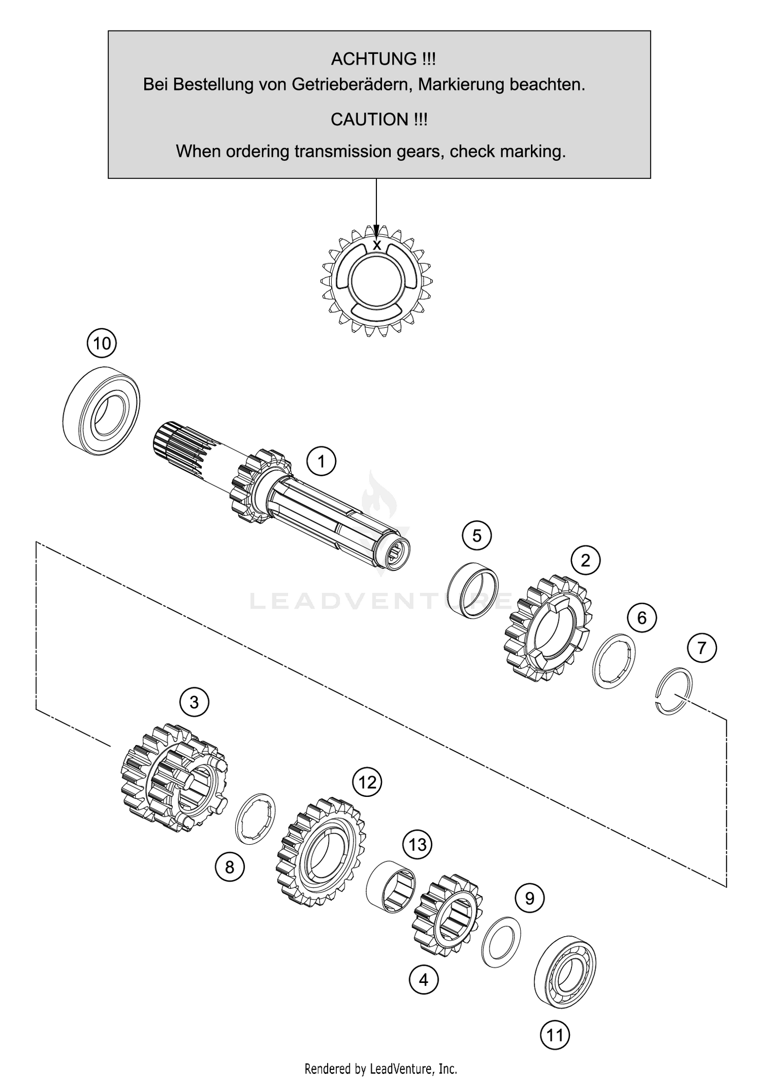 TRANSMISSION I - MAIN SHAFT