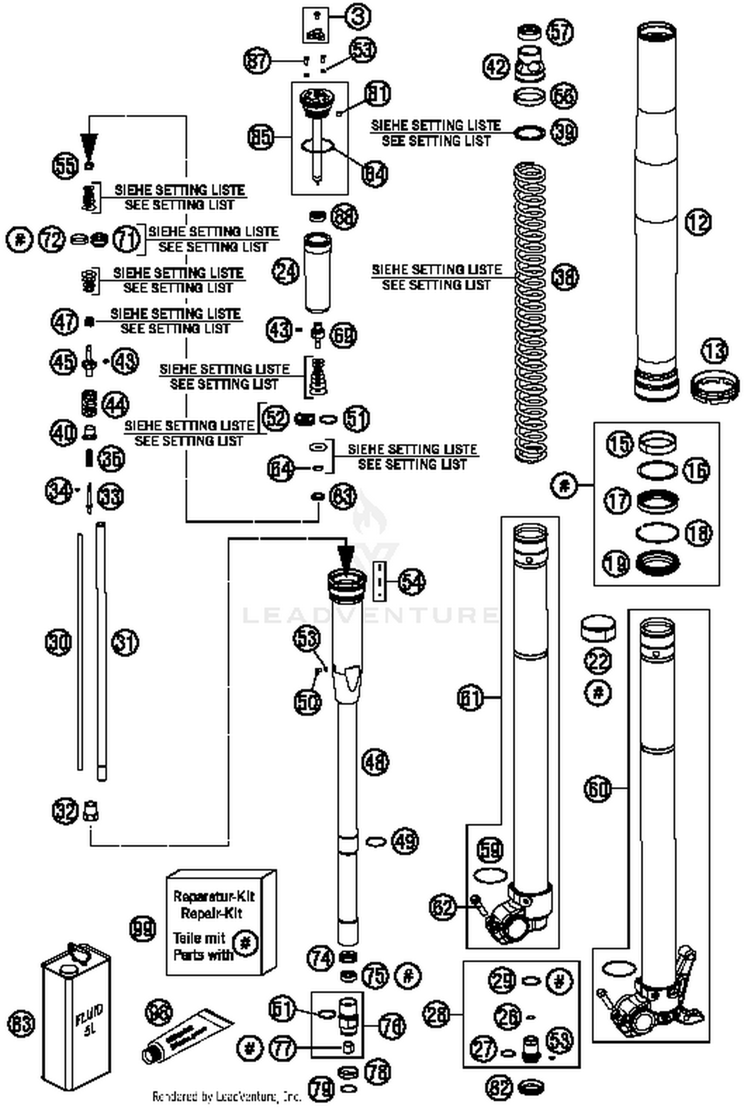 Front Fork Disassembled