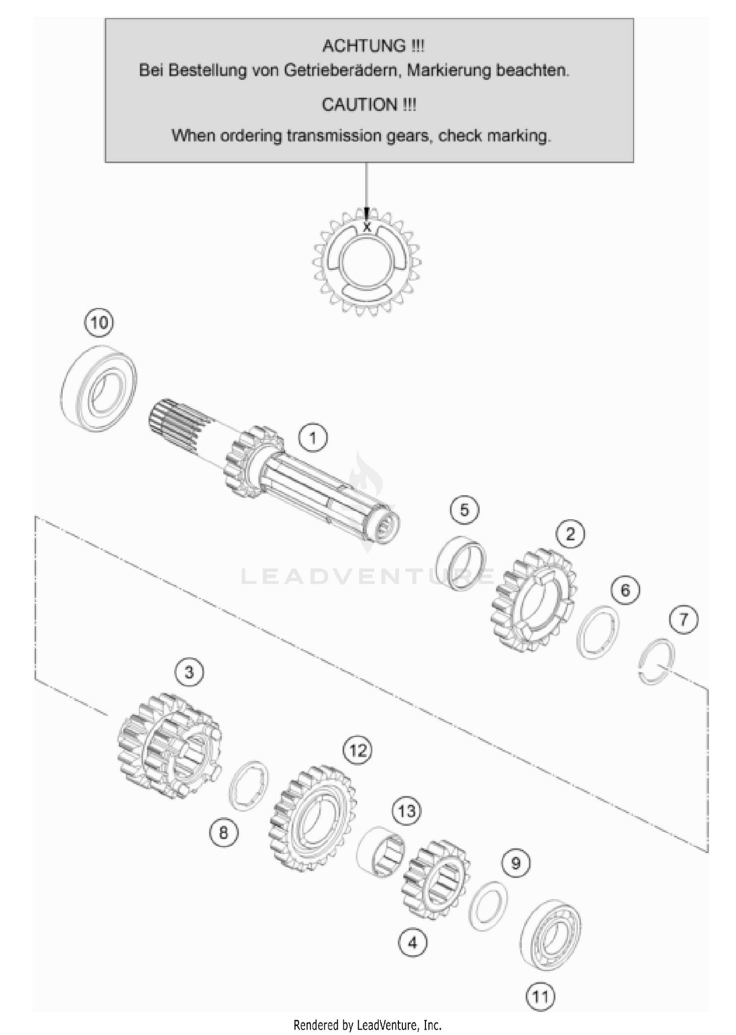 TRANSMISSION I - MAIN SHAFT