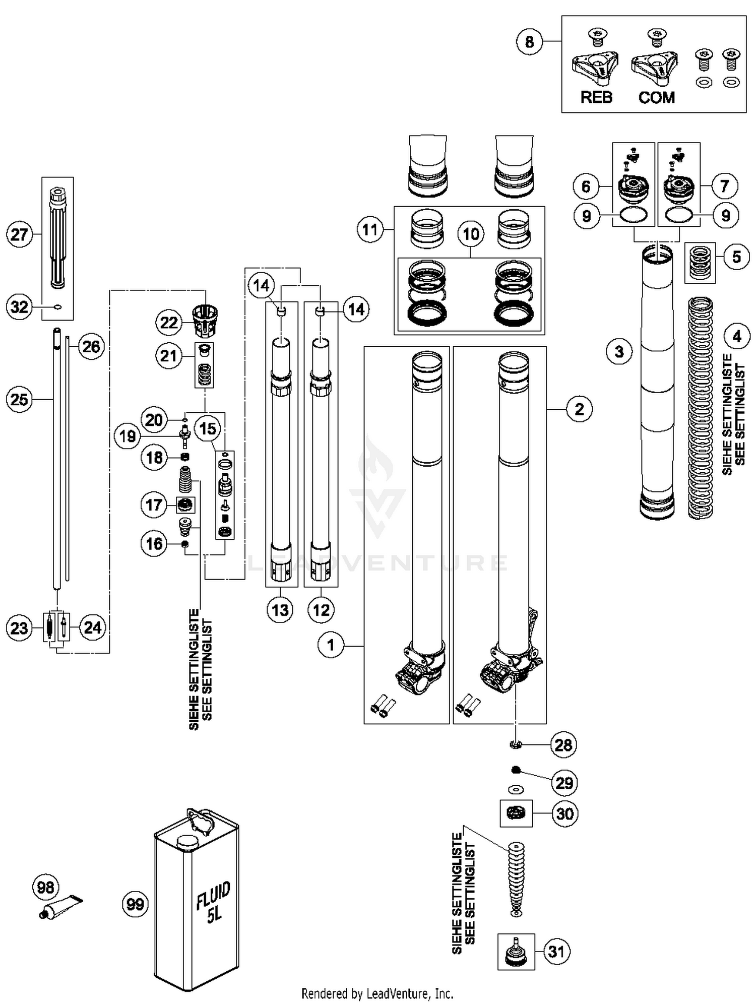 Front Fork Disassembled