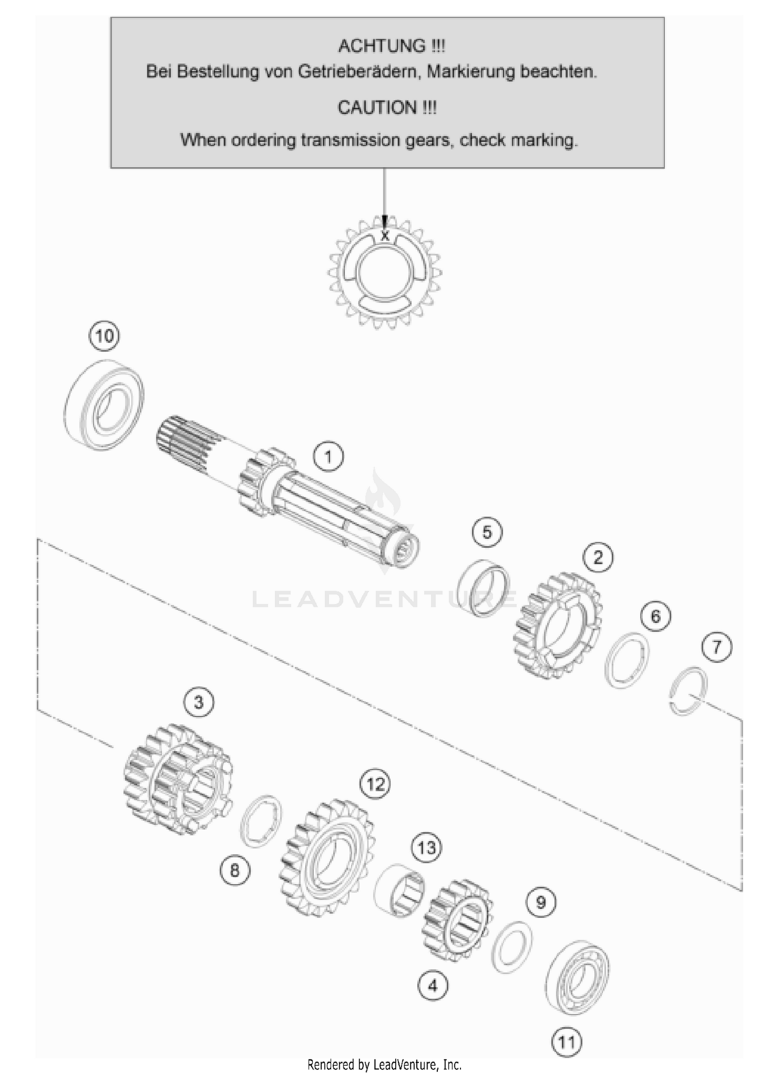TRANSMISSION I - MAIN SHAFT