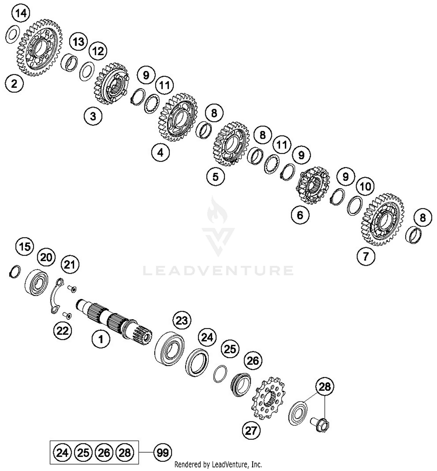 TRANSMISSIONII - COUNTERSHAFT