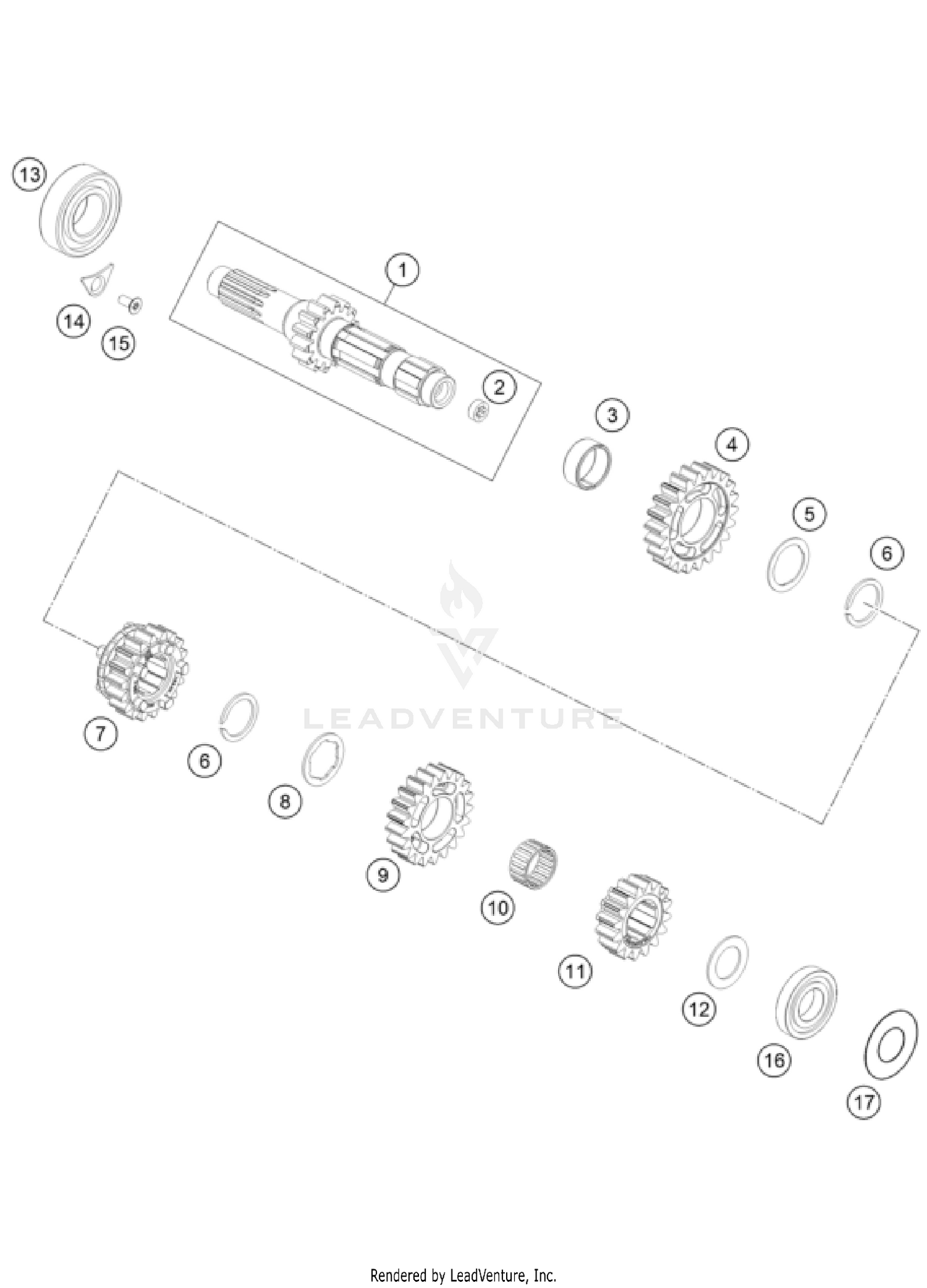 TRANSMISSION I - MAIN SHAFT