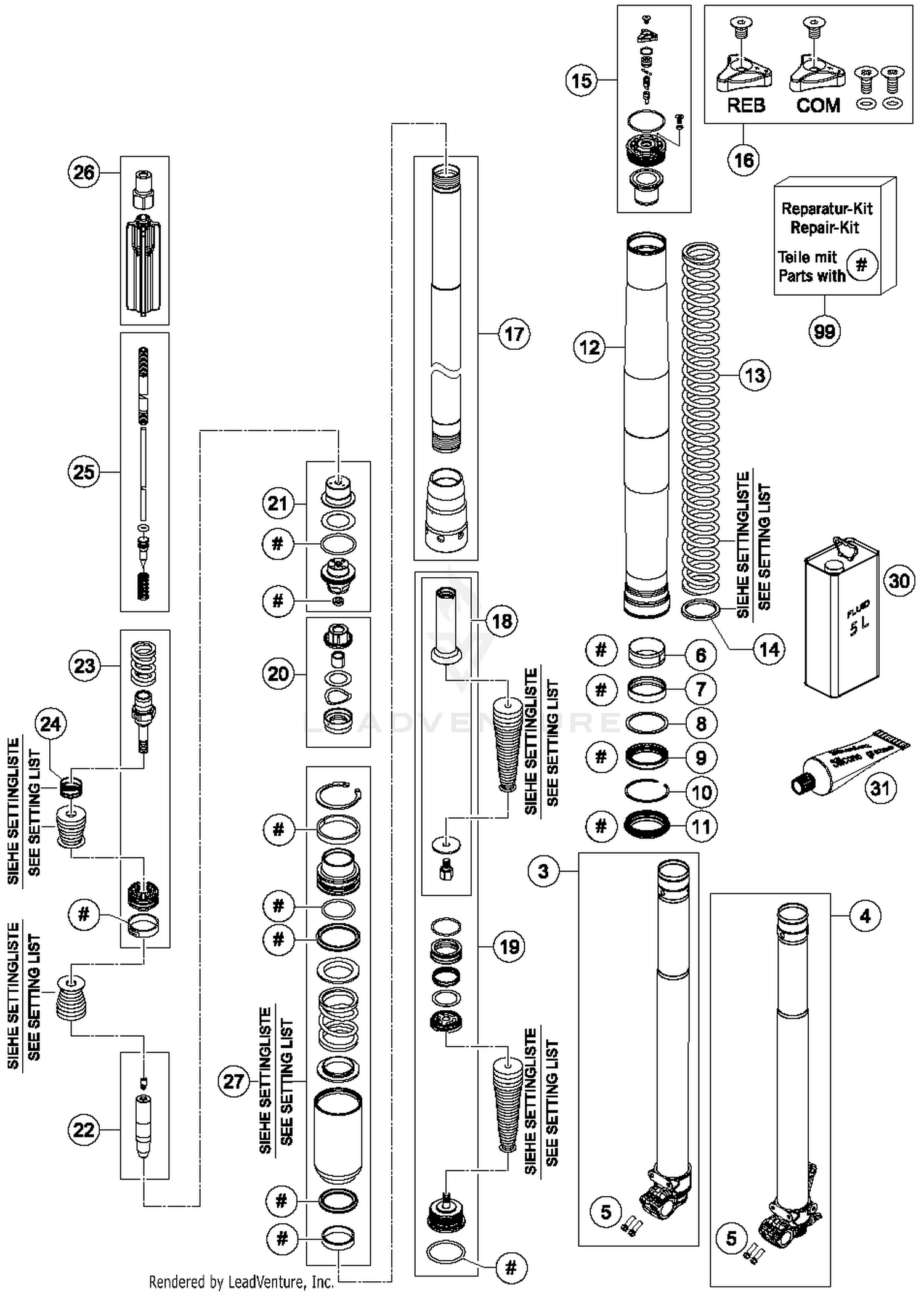 Front Fork Dissassembled
