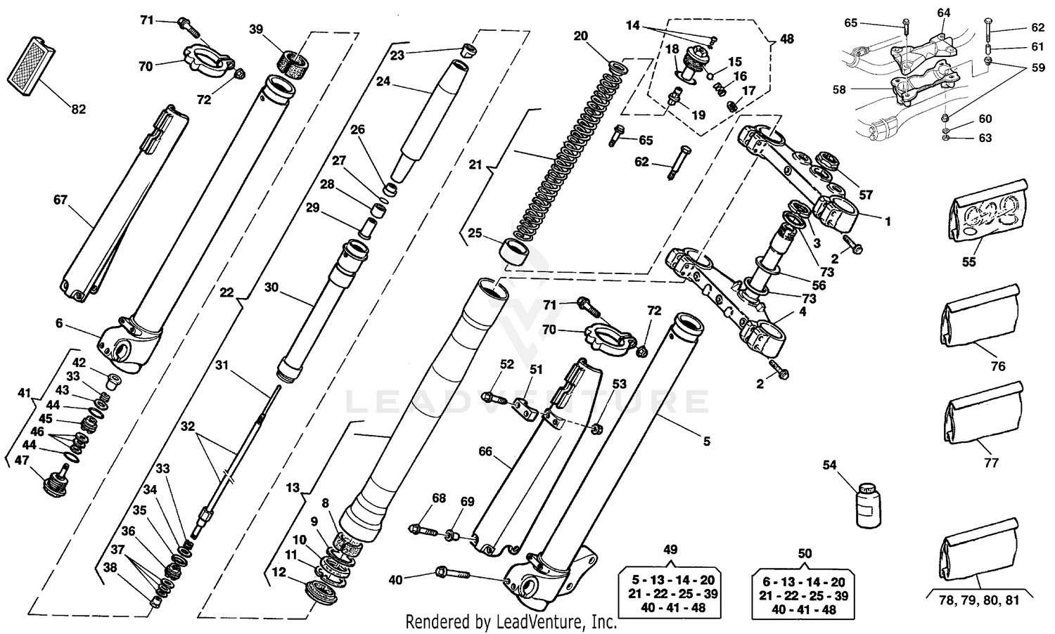 Front Fork Assembly Suspension Avant